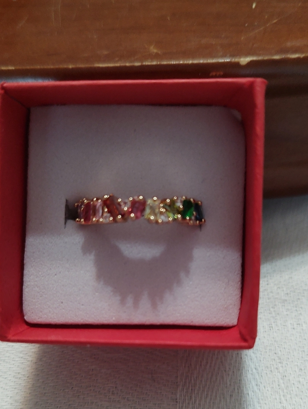 Beautiful Multi Color Retangular Zirconia Stylish Ring